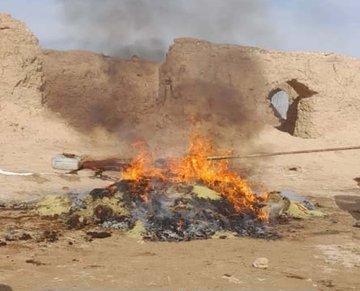 طالبان وایي په فراه او هلمند کې یې د نشه‌یي توکو دوه کارخونې سوځولې دي