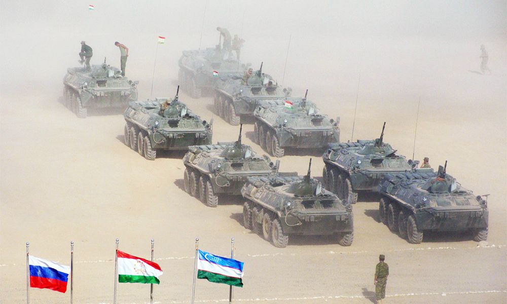 آغاز بزرگترین مانور نظامی متحدان روسیه در نزدیکی مرز افغانستان و تاجیکستان