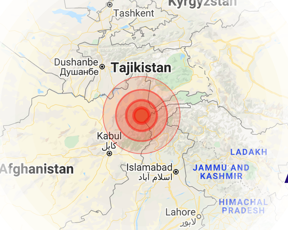 زمینلرزهای با بزرگی ۵.۷ درجه ریشتر فیضآباد بدخشان را لرزاند