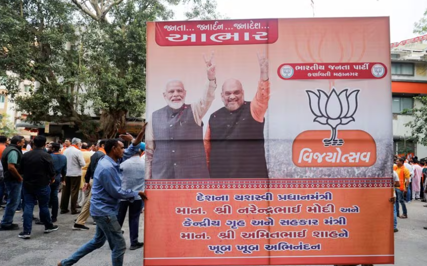 پیروزی بی‌جی‌پی در سه ایالت هند، نرندرا مودی را به سومین دور نخست‌وزیری نزدیک کرده است