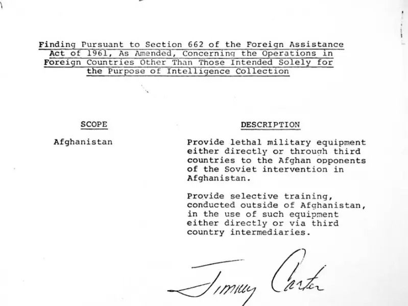 د جیمي کارټر په لاسلیک له افغان مجاهدیتو سره د مرستې تازه رسوا شوی سند