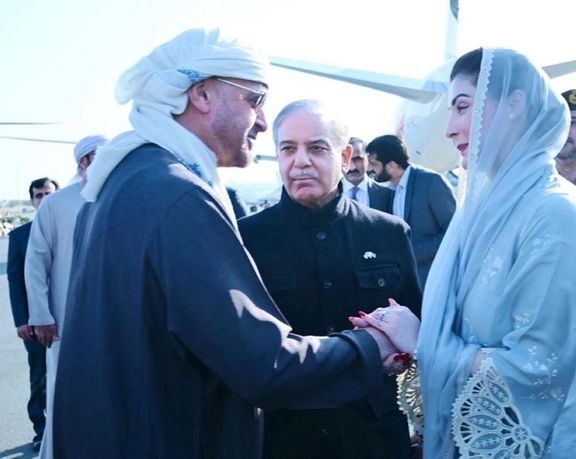 استقبال مریم نواز و شهباز شریف از رئیس امارات متحده عربی