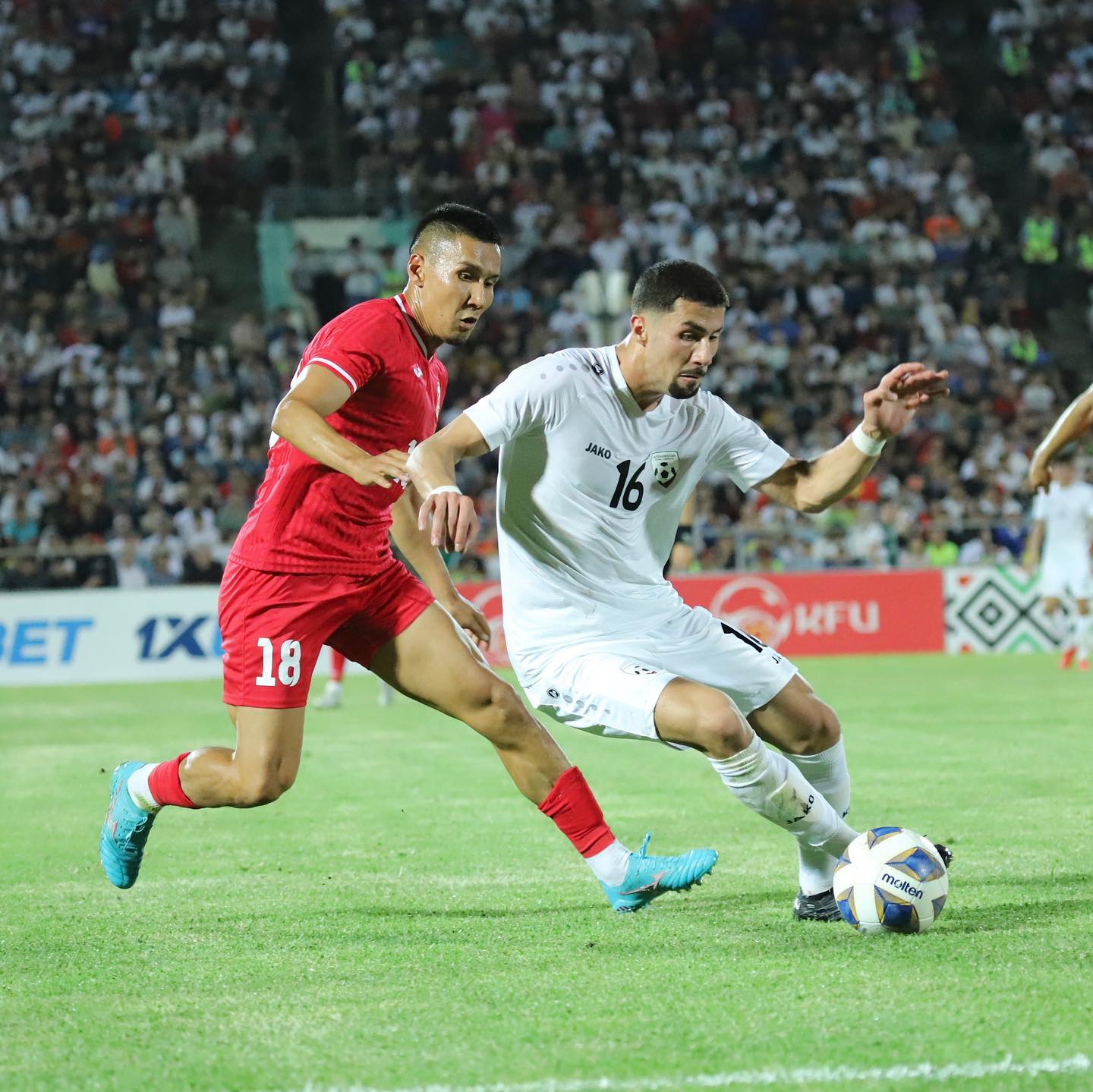 مسابقه فوتبال افغانستان و قرقیزستان نیمه‌تمام ماند