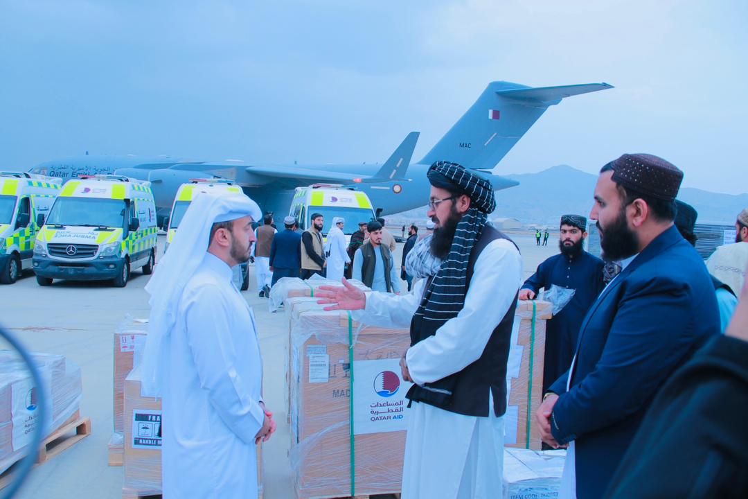 قطر یک محموله تجهیزات طبی به افغانستان فرستاد