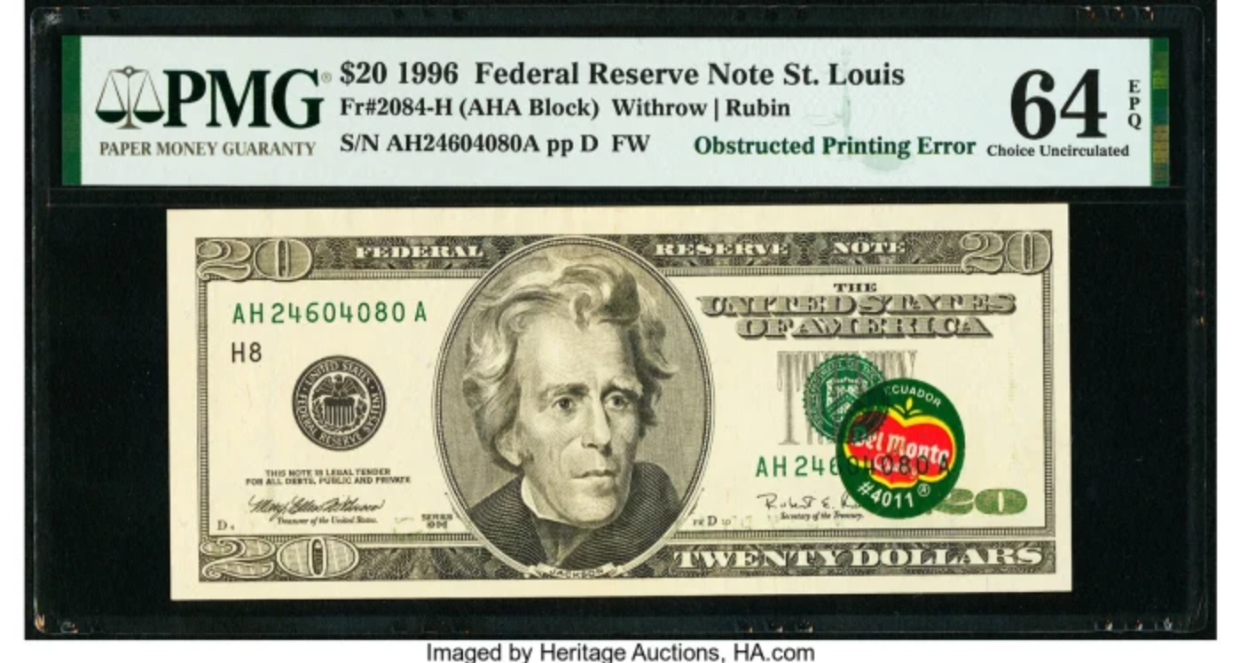 ولې د ۲۰ ډالرو لوټ ارزښت نېږدې ۲۰۰۰۰ چنده لوړ پلورل شوی دی؟