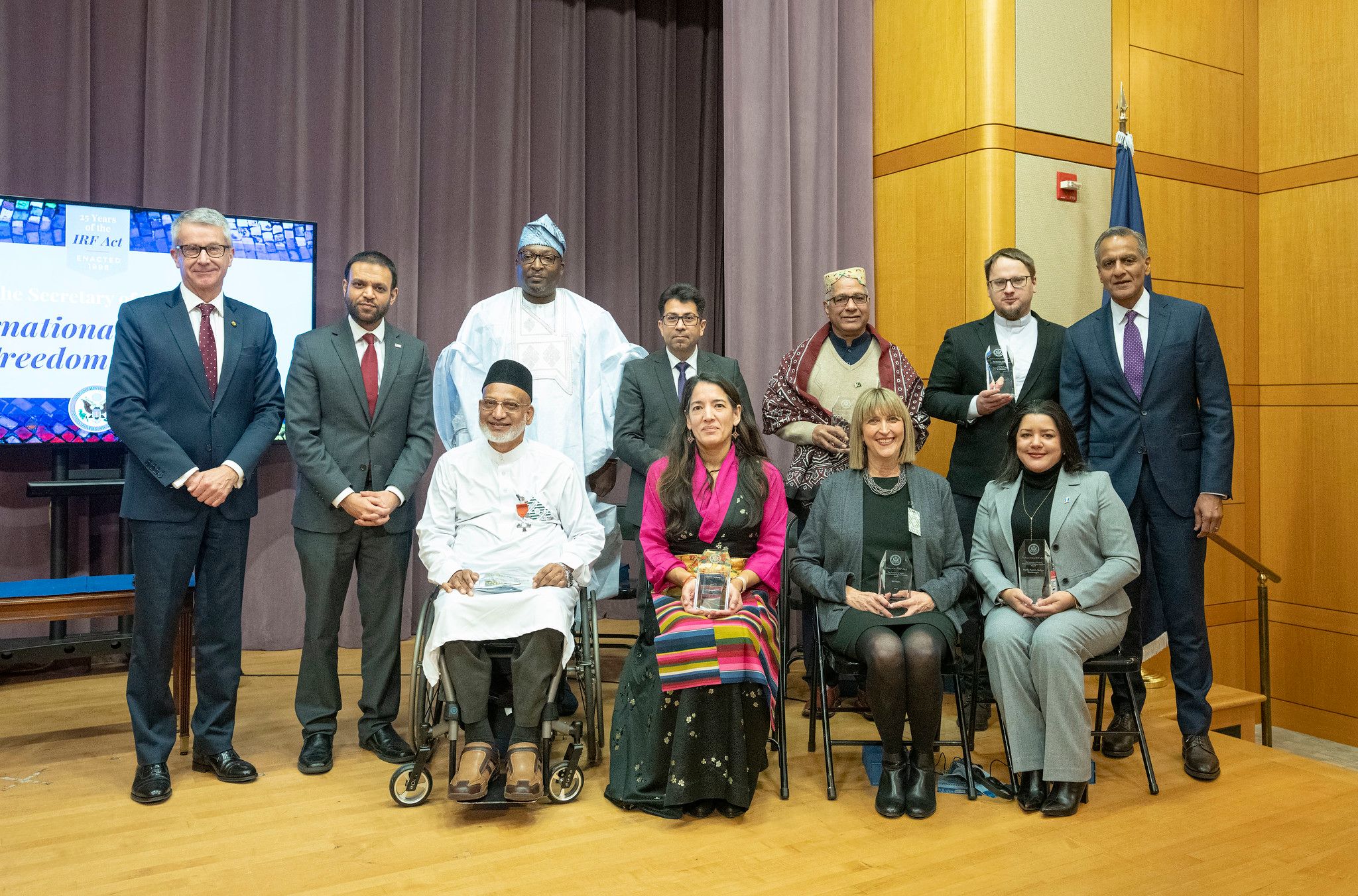 وزارت خارجه امریکا جوایز بین‌المللی آزادی مذهبی را به هفت نفر از کشورهای مختلف اهدا کرد