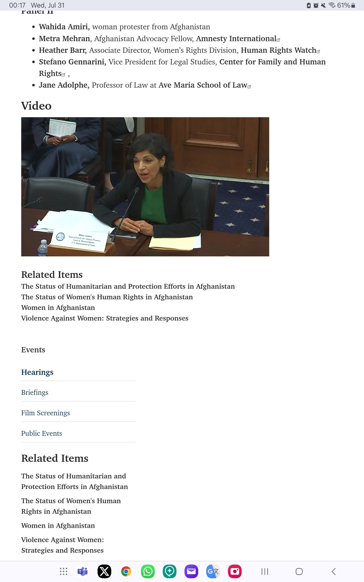 نماینده امریکا: نادیده گرفتن رفتار طالبان برای وضعیت حقوق بشر در جهان خطرناک است
