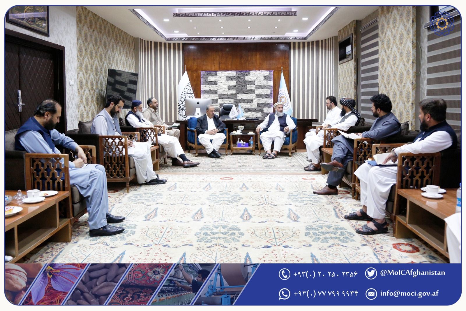 وزیر صنعت طالبان و نماینده پاکستان درباره مشکلات تاجران افغان در بندر کراچی گفت‌وگو کردند