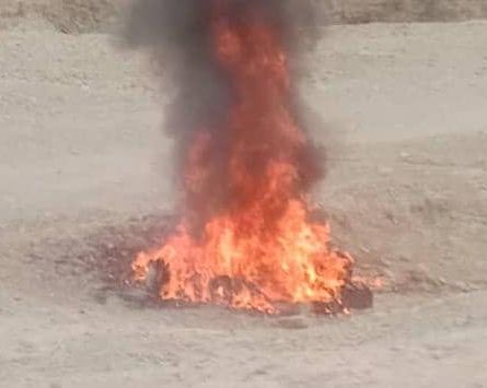 طالبانو په ننګرهار کې د موسیقۍ لسګونه الات او وسایل وسوځول