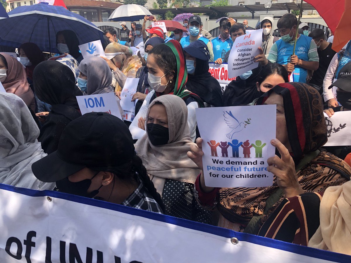 پناهجویان افغان در اندونزیا بار دیگر خواهان انتقال به کشورهای مهاجرپذیر شدند