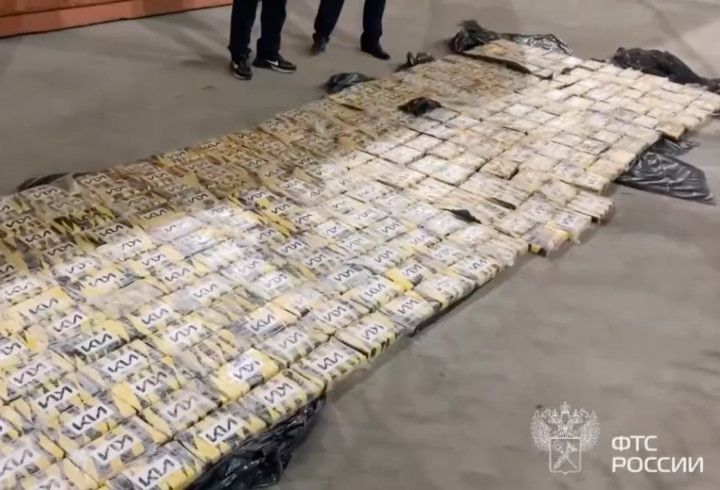 روسیه از کشف و ضبط ۵۷۰ کیلوگرم کوکائین خبر داد