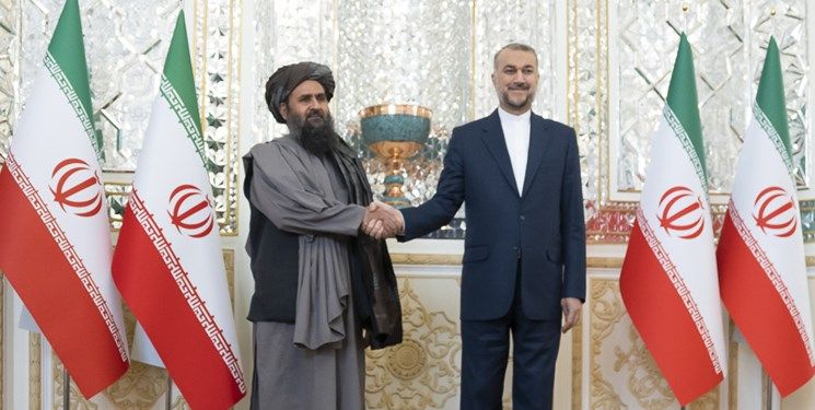 عبدالغنی برادر با وزیر خارجه جمهوری اسلامی در تهران دیدار کرد