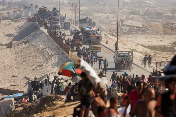 د اسراییل پوځ: له ۵۵۰ زرو څخه ډېر فلسطینیان د غزې سوېل ته لېږدول شوي دي