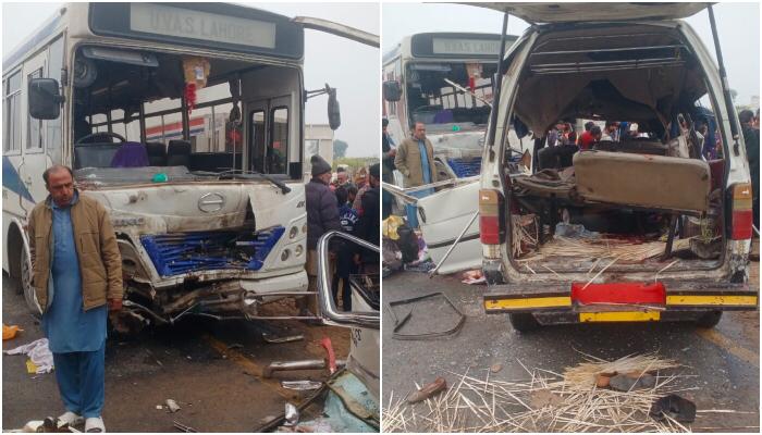 د پنجاب په جهنګ ښار کې د یوې ټرافیکي پېښې له امله ۱۴ کسان مړه او ۲۹ نور ټپیان شوي