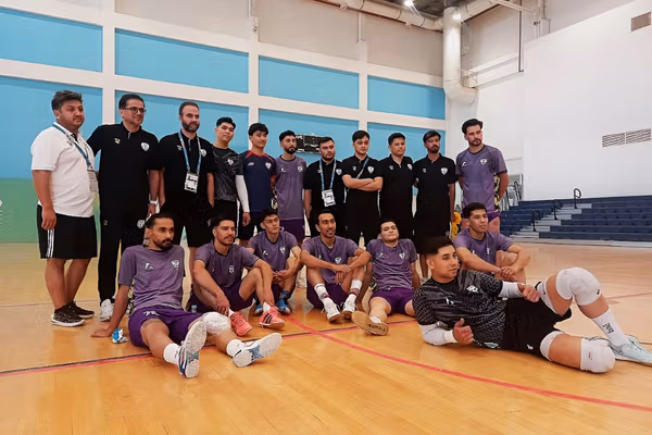 تمرین نخست تیم ملی فوتسال افغانستان با ترکیب کامل در عربستان