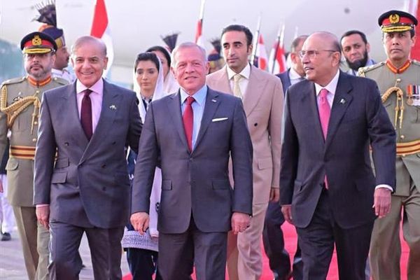 پادشاه اردن وارد پاکستان شد