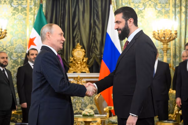 دومین سفر به مسکو؛ احمد شرع به دیدار پوتین رفت