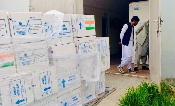 هند له افغانستان سره د  ۴.۸ ټنه واکسینو مرسته وکړه