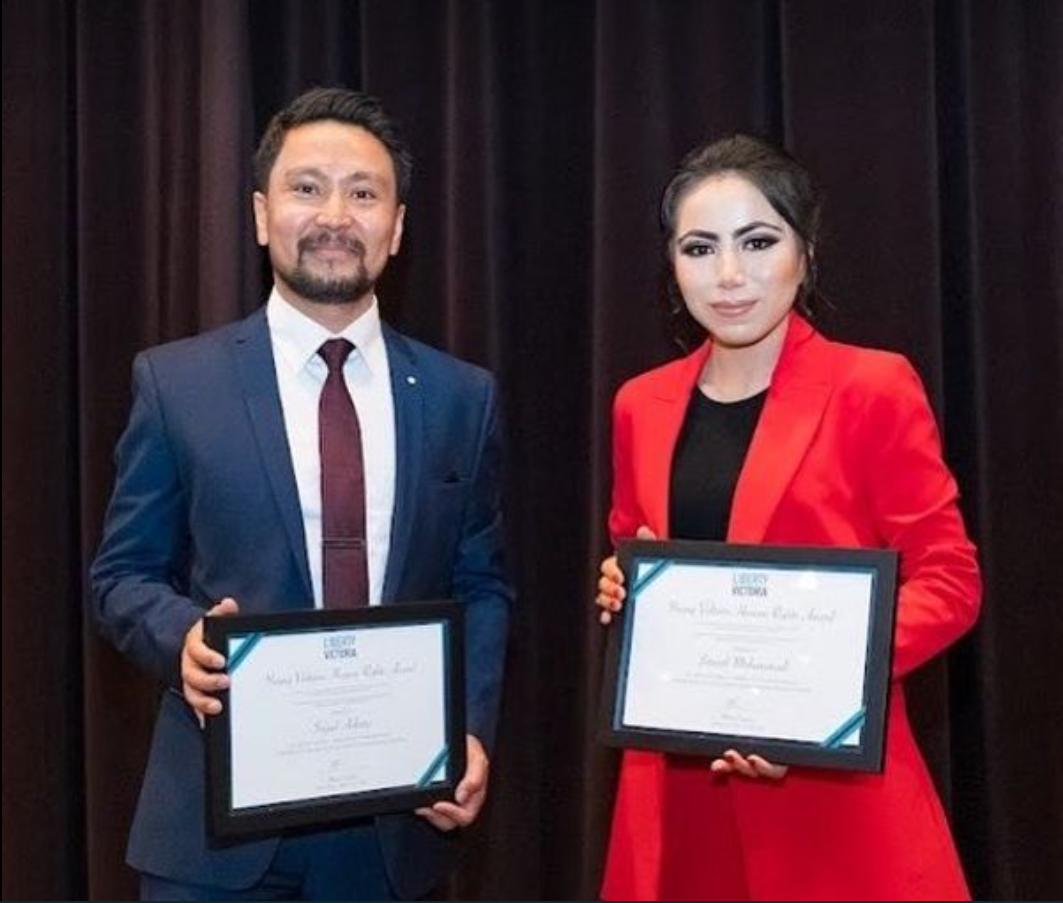 Young Voltaire Award Awarded to 2 Hazara Human Rights Activists In Australia