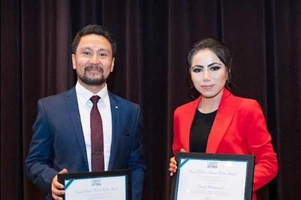 Young Voltaire Award Awarded to 2 Hazara Human Rights Activists In Australia
