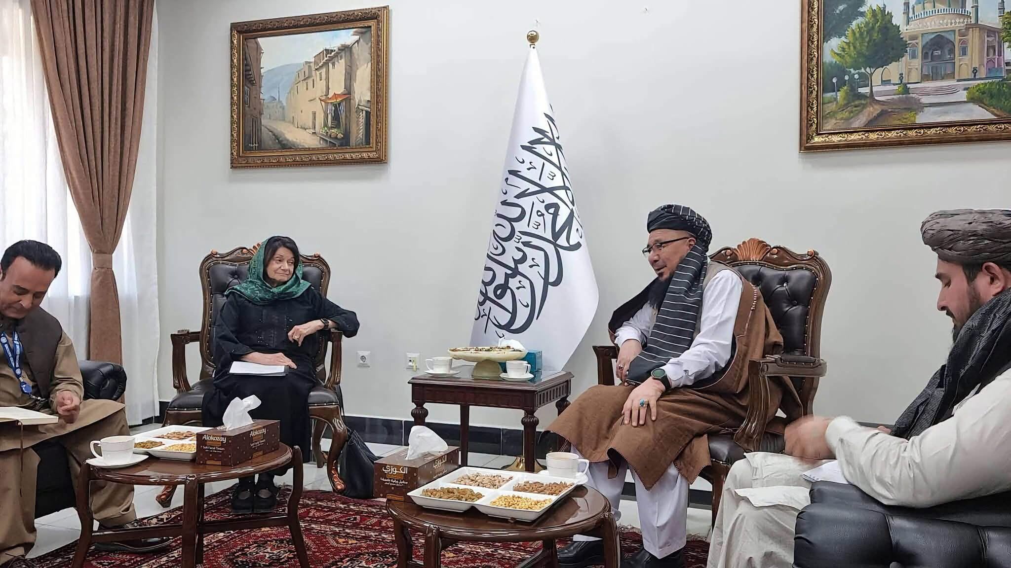 دیدار معاون دبیرکل سازمان ملل با معین وزارت شهرسازی طالبان