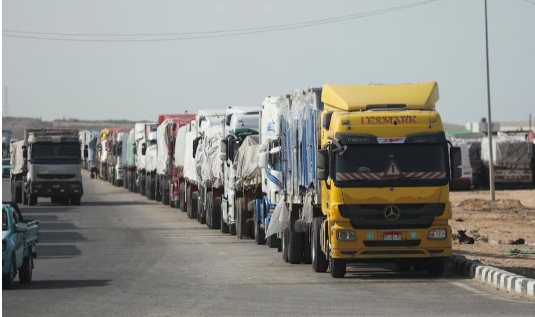 بیش از ۶۳۰ کامیون کمک‌های انسان‌دوستانه وارد نوار غزه شدند