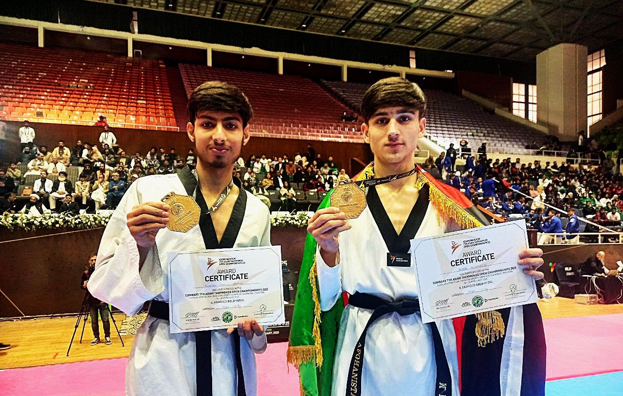 روز طوفانی افغانستان با کسب دو مدال طلا از مسابقات تکواندوی آزاد آسیایی پاکستان