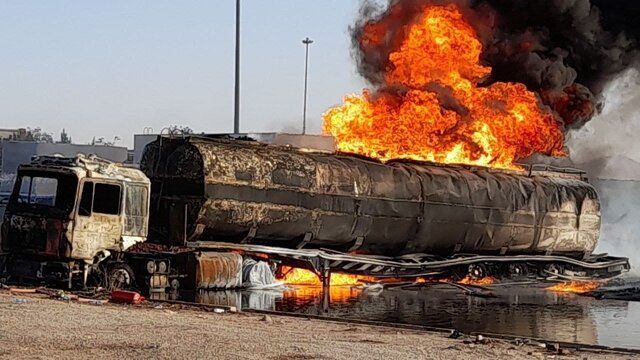 چهار تانکر گاز در گمرک دوغارون در مرز ایران و افغانستان آتش گرفتند