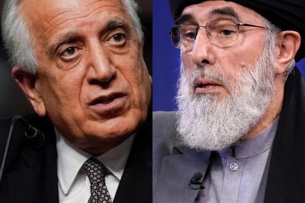 حمله لفظی خلیلزاد به حکمتیار؛ «قصاب کابل به چهره دختران دانشجو تیزاب میپاشید»