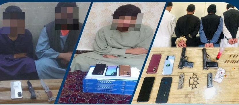 طالبانو په پنځو ولایتونو کې ۱۷ کسان د غلا او عامه نظم ګډوډولو په تړاو نیولي دي