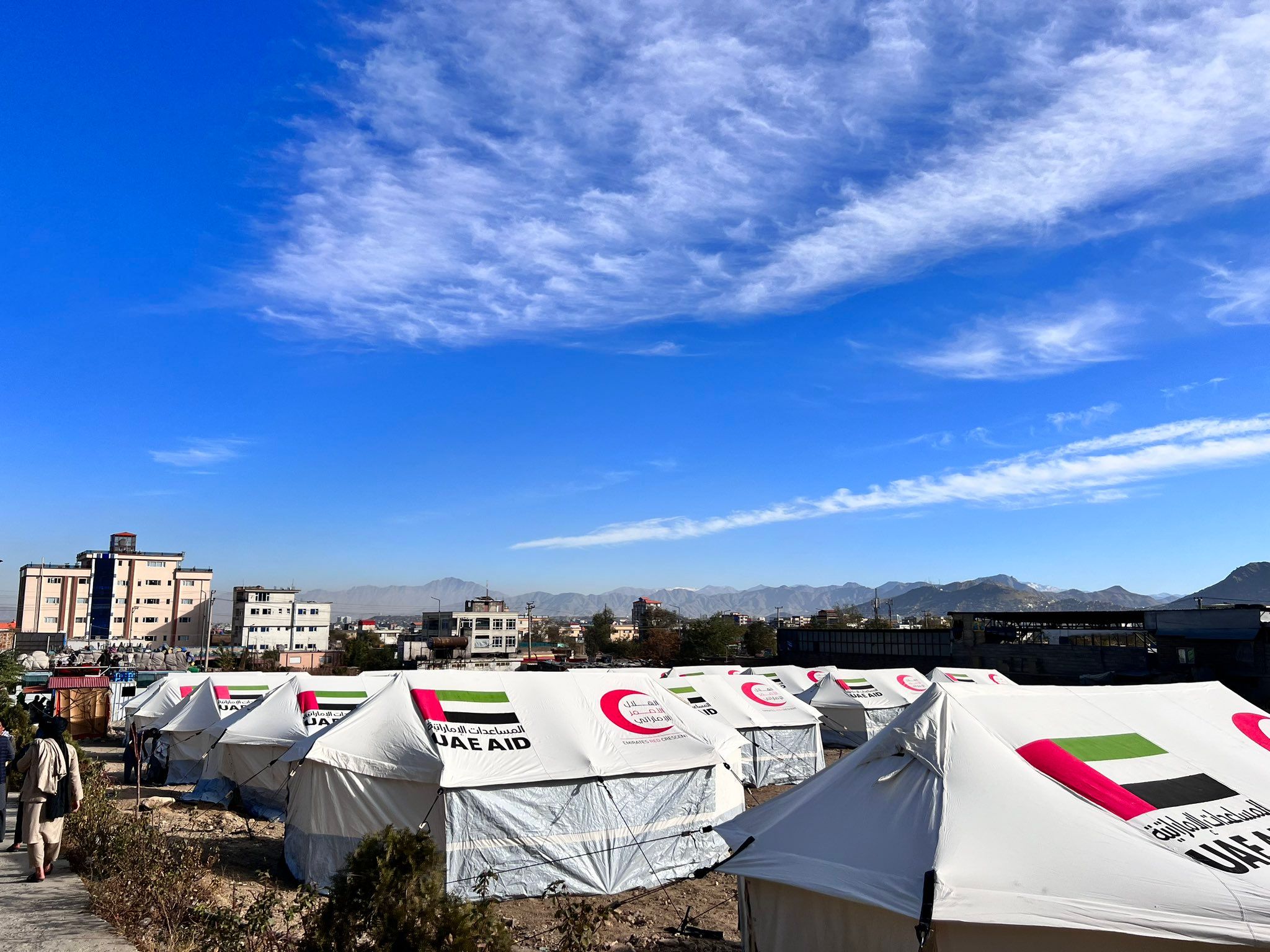 طالبان برای مهاجران اخراج شده از پاکستان در شمال کابل اردوگاه موقت ساخت