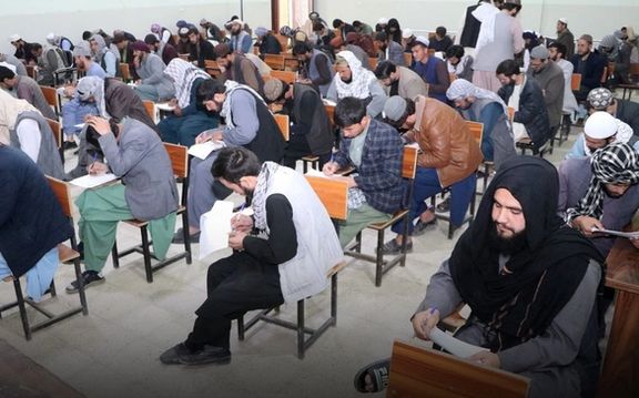 بلخ: طالبانو د مدرسو د ۳۱۲ بستونو لپاره د ۵۰۰ ښځو په ګډون له ۹۳۳ نوماندانو ازموینه اخیستې