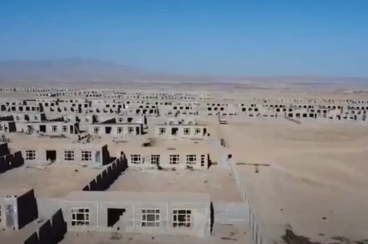 A camp built by the Taliban for Waziristani refugees in Ghazni province