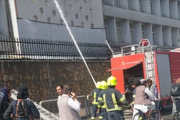Fire at Ministry of Finance Building in District 1 of Kabul