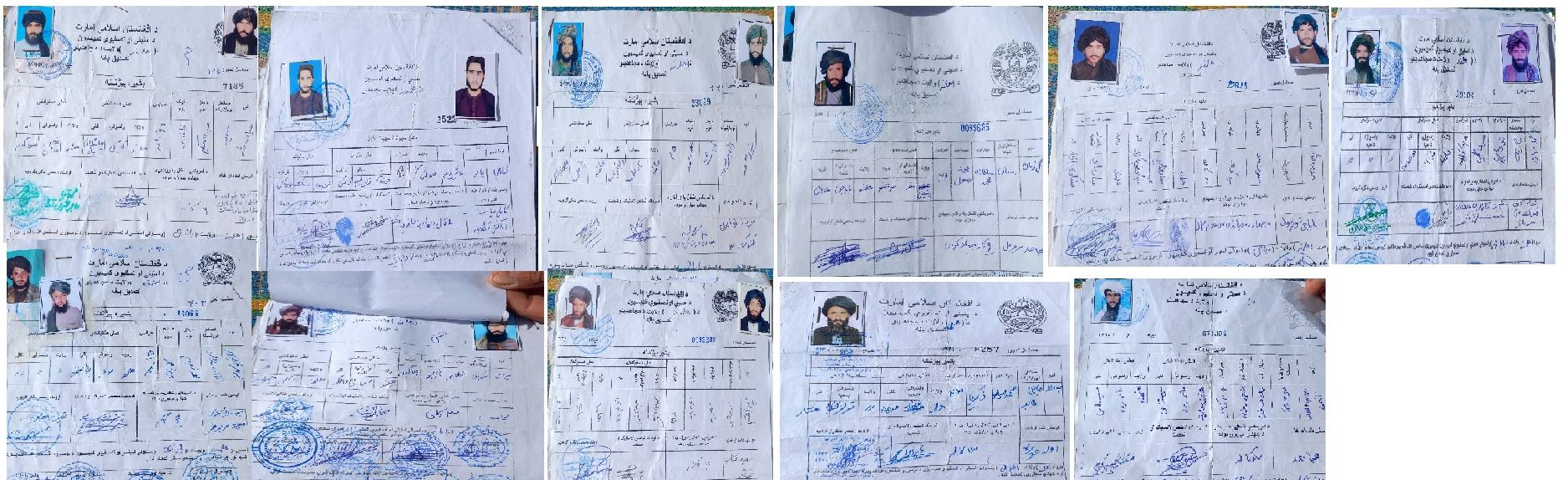 د کابل - کندهار پر لویه لار د غزني په اړوند سيمه کې د ټکر له کبله د یو شمېر مړو شویو طالبانو اسناد