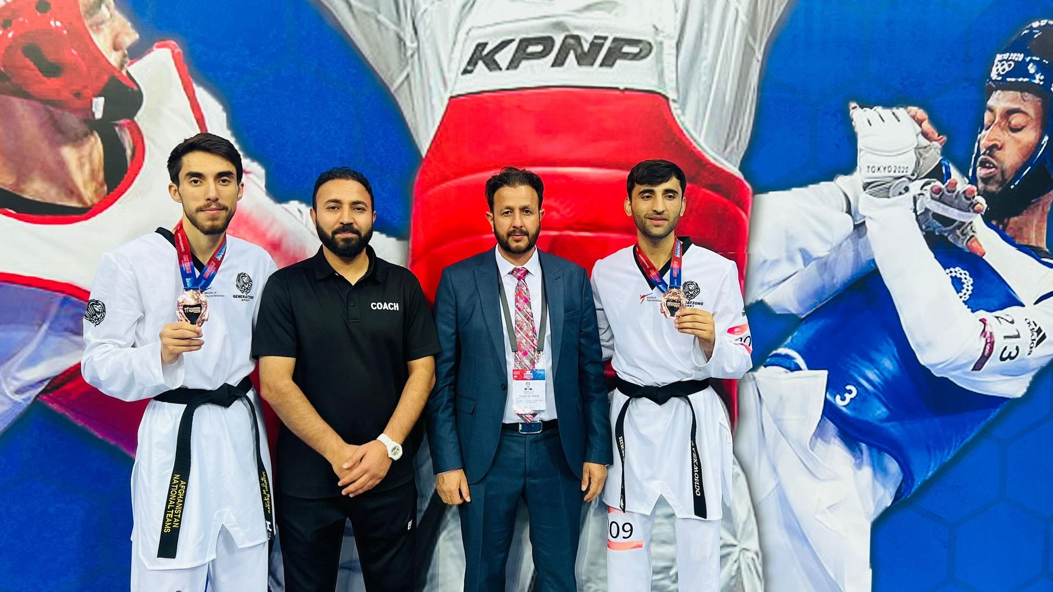 تیم ملی تکواندوی افغانستان دو مدال از رقابت‌های آزاد تکواندو فجیره کسب کرد