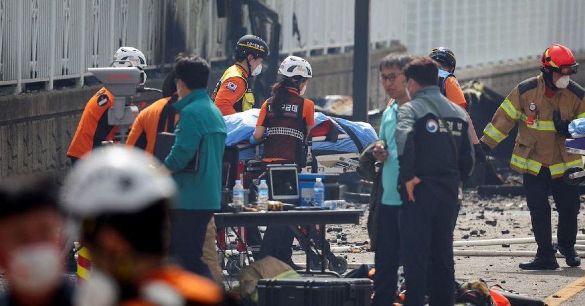 آتش‌سوزی در کارخانه‌ای در کوریای جنوبی جان ۲۲ کارگر را گرفت