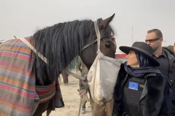 دبلوماسية أوروبية تتابع "البزكشي" وهي ترتدي سترة واقية من الرصاص