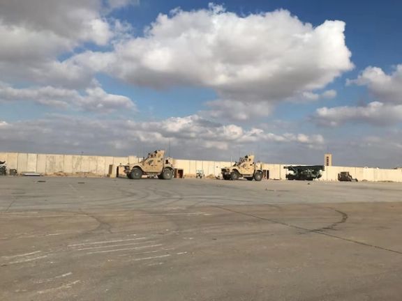 خودروهای نظامی سربازان امریکایی در پایگاه هوایی عین الاسد در استان انبار عراق