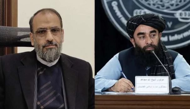 نائب السفير الإيراني يلتقي المتحدث باسم طالبان في قندهار