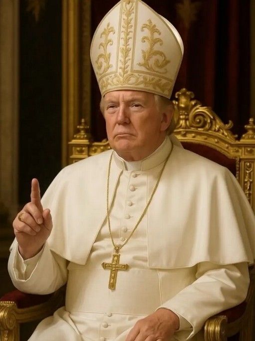 ترامپ یک عکس با هوش مصنوعی از خود را در لباس پاپ منتشر کرد