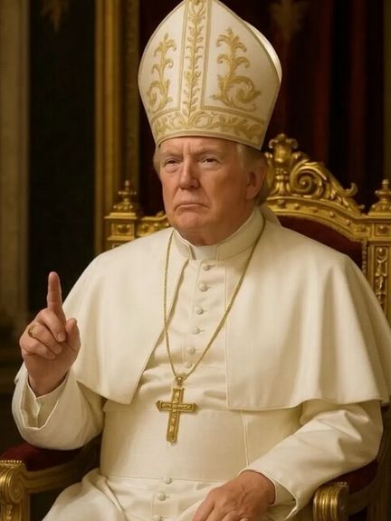 ترامپ یک عکس با هوش مصنوعی از خود را در لباس پاپ منتشر کرد