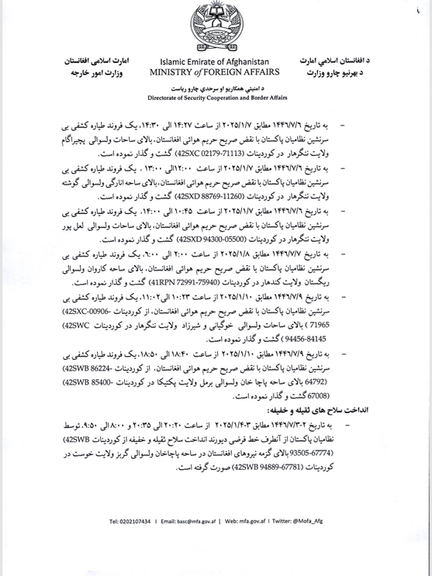 نامه وزارت خارجه طالبان به سفارت این گروه در اسلامآباد