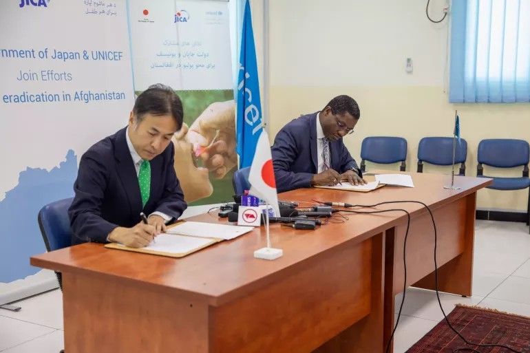 جاپان برای محو فلج اطفال در افغانستان پنج میلیون دالر کمک کرد