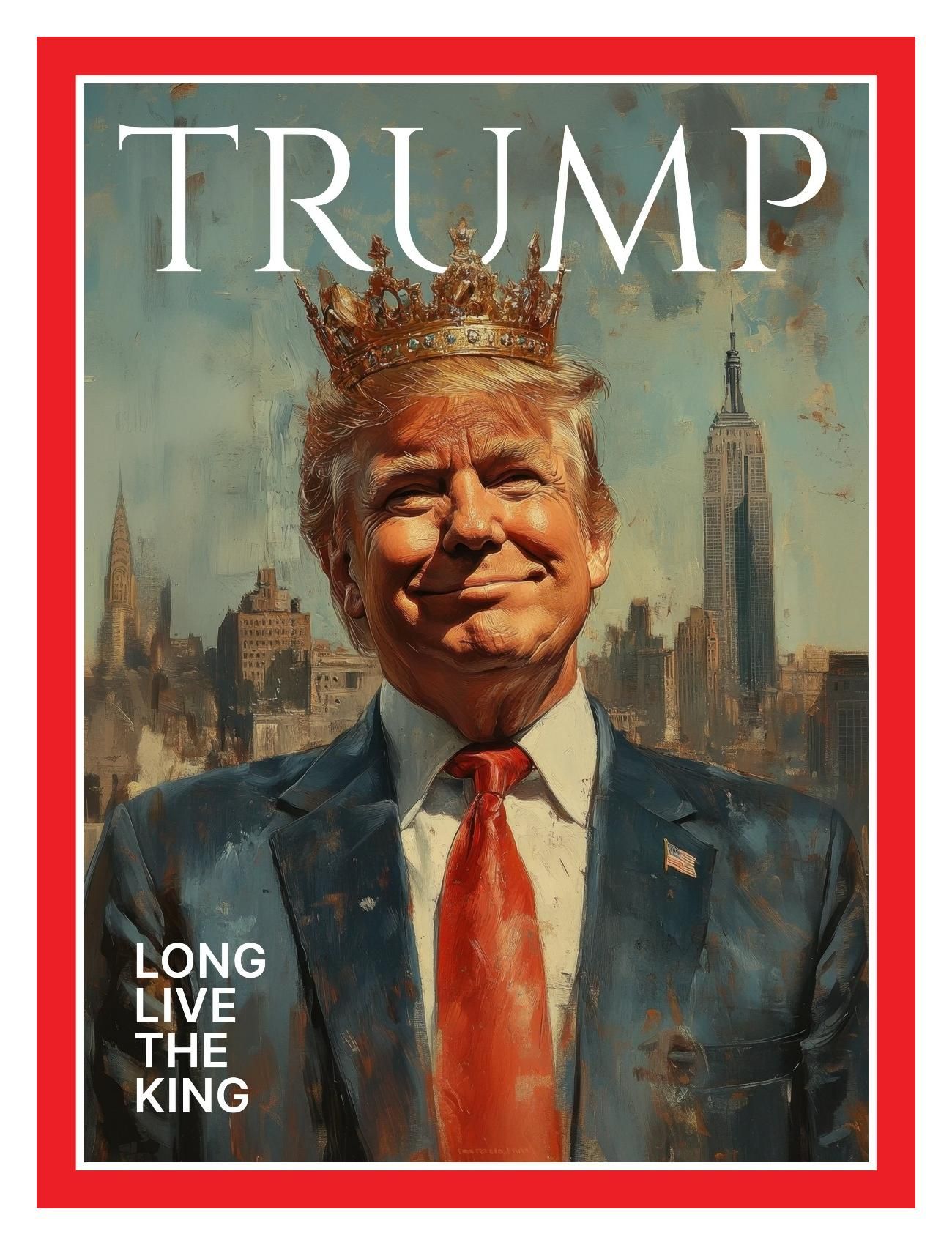 اعلیحضرت ترامپ؛ کاخ سفید تصویر ترامپ را با تاج شاهی و شعار زنده‌باد پادشاه منتشر کرد