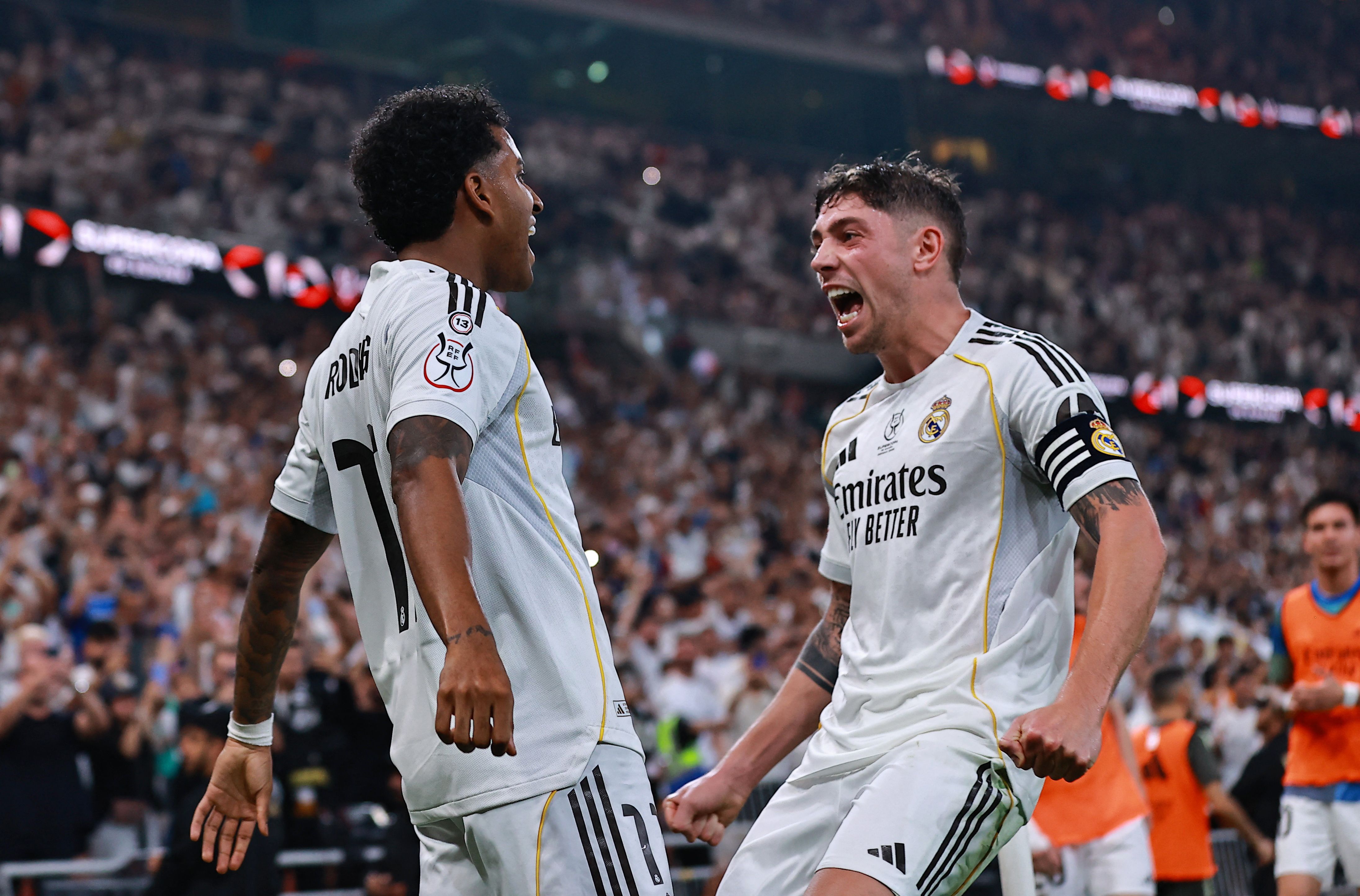 رئال مادرید ٢-١ اتلتیکو مادرید؛ ال‌کلاسیکو جذاب و پرهیجان در فینال سوپرکاپ اسپانیا