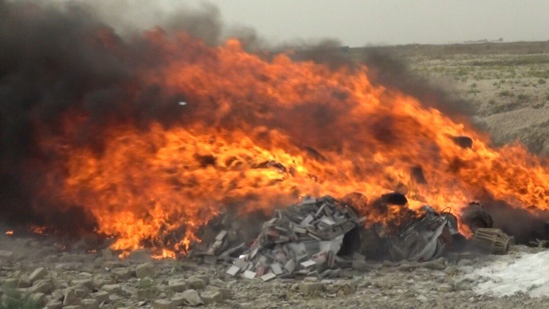 په ننګرهار کې د طالبانو امربالعروف د موسیقۍ لسګونه الات سوځولي 