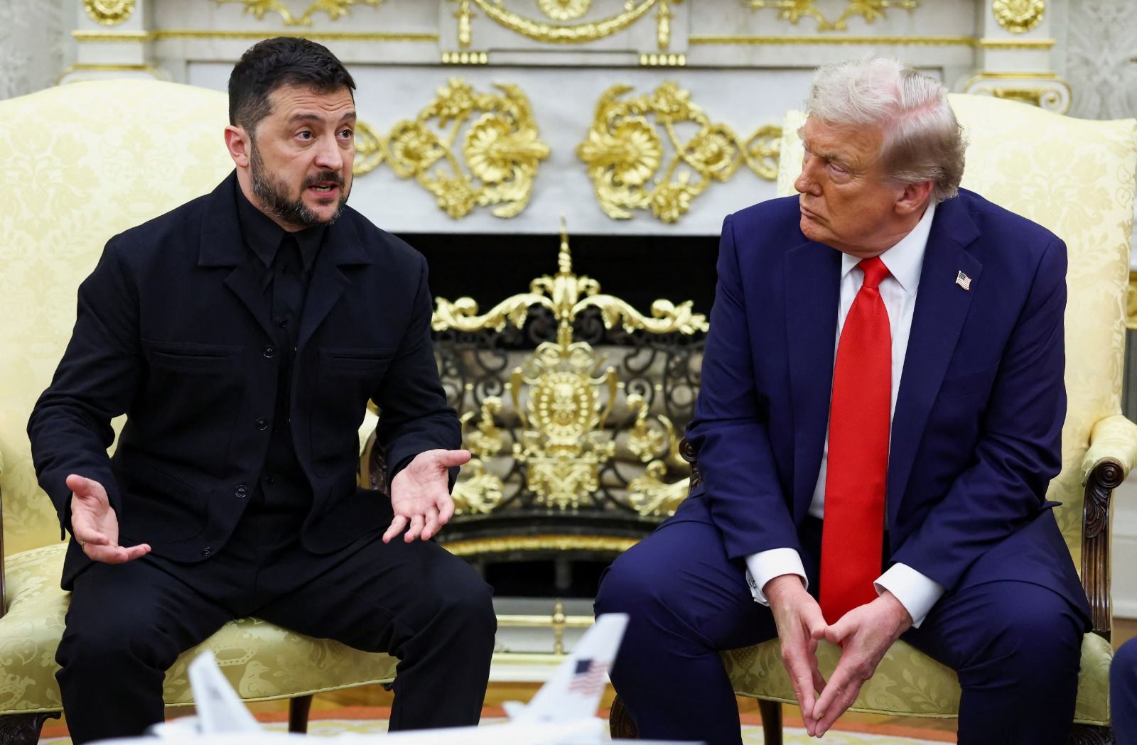 ترامپ و زلنسکی در اتاق بیضی کاخ سفید