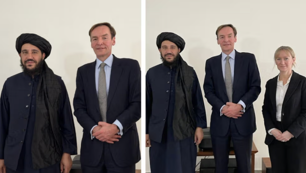 سفير طالبان يحذف صورة دبلوماسية بريطانية من لقاءه الرسمي