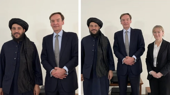 سفير طالبان يحذف صورة دبلوماسية بريطانية من لقاءه الرسمي